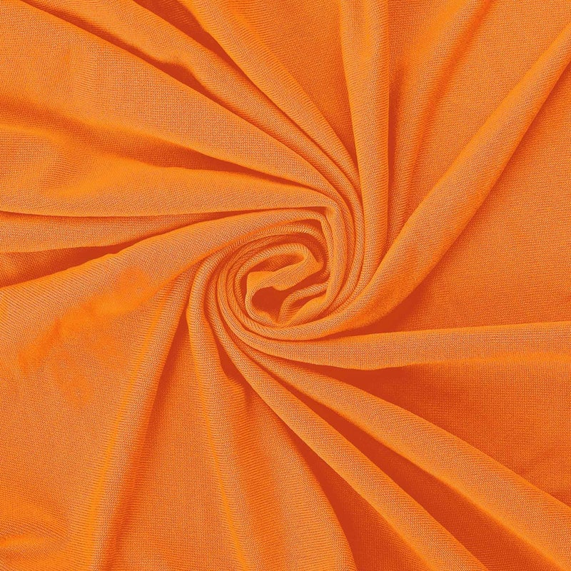 Peomeise Stretch Spandex Chair Cover for Wedding Party Dining Banquet Event (Orange, 25) - Image 5
